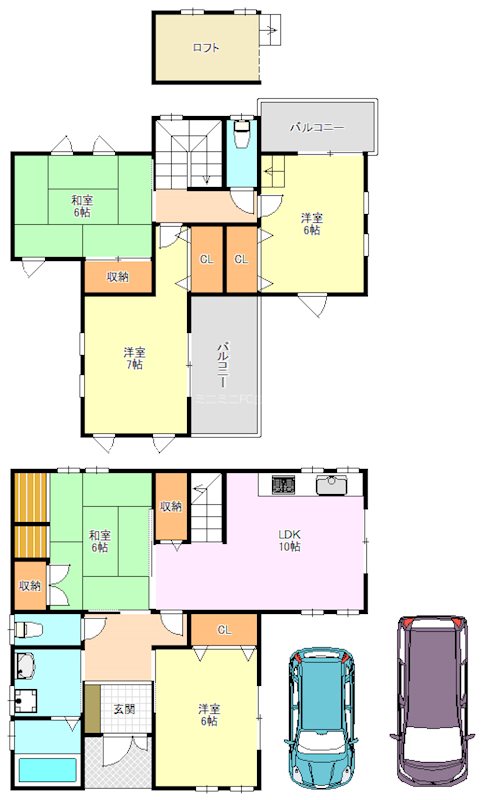 菱木１丁戸建 間取り図
