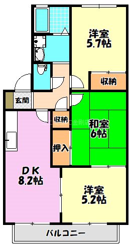 ハイツオカダ 間取り図