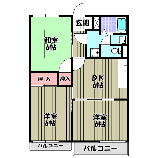 サンハイツ西井Ⅰ 間取り図