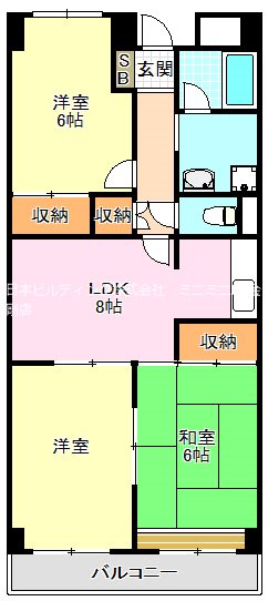 グランドハイツ杉田Ⅱ 間取り図