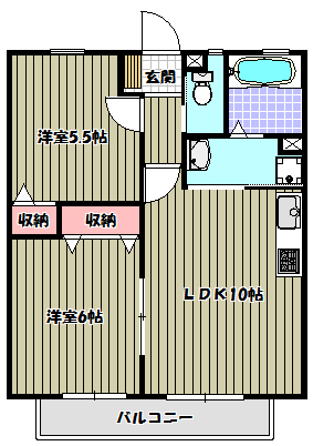 エスポワールⅡB棟 間取り図