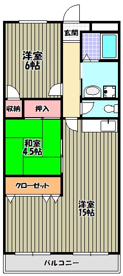 ヒカリハイツ・ドイ２ 間取り図