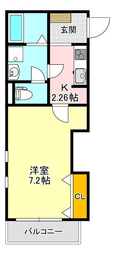 YTSハイツ若松町PART1 間取り