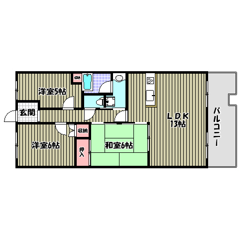 ディオフェルティ狭山西山台 間取り図