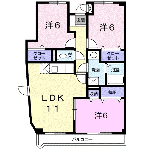 ラルジュウエスト 間取り図