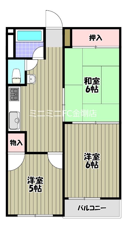泉ヶ丘コーポラスA-1棟  間取り図