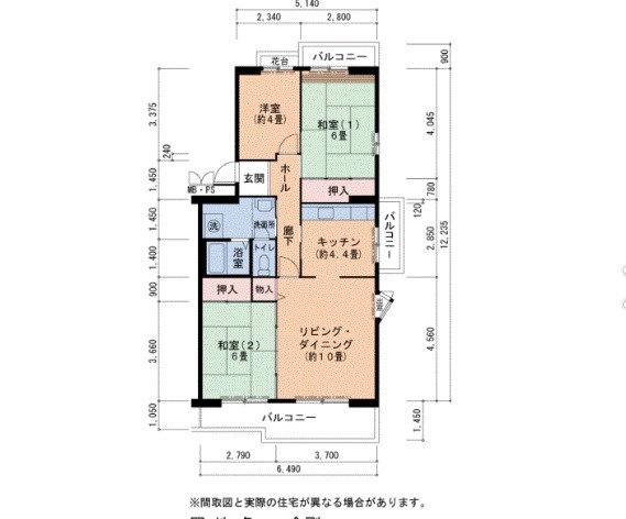 フレール金剛　352号棟 間取り図