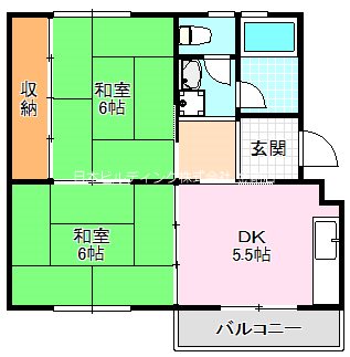 ＵＲ金剛団地　5号棟  間取り図