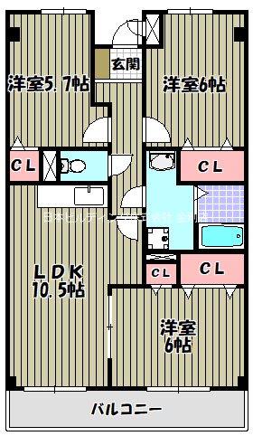 ラ・メールⅡ 間取り図