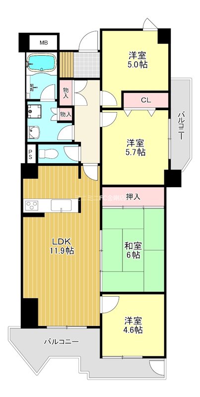 エステム堺・萩原天神 間取り図