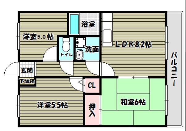 尾崎コーポ 間取り図