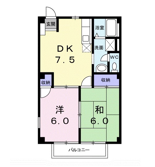 コーポ藤原 間取り図
