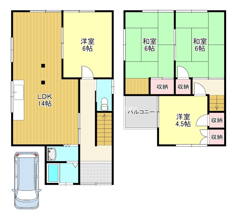 河内長野市木戸町戸建 間取り図