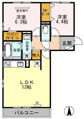 ヴィラ　クエンティ 間取り図