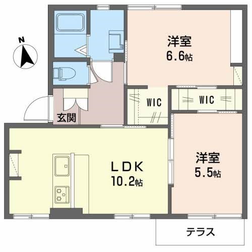 クレール美原. 間取り図