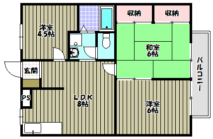 アルベロ福田 間取り図
