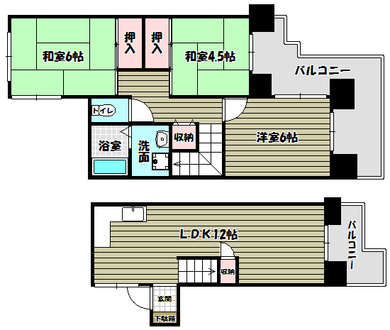 千代田第ニ住宅5号棟 間取り図