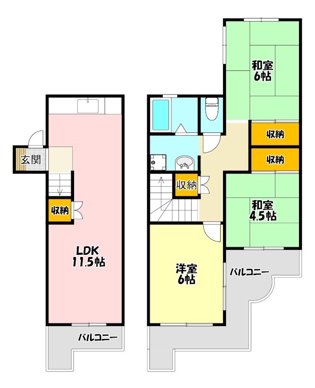 千代田第ニ住宅5号棟 間取り