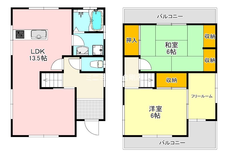 RH草尾　B-5 間取り