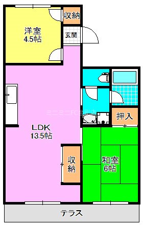 ガーデンハイツ置田Ⅰ 間取り図