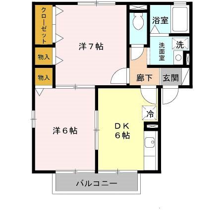 ガーデンハウス明正A棟 間取り図