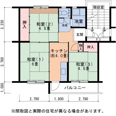 ＵＲ金剛団地　205号棟 間取り図