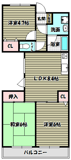 シャルマンフジ富田林 間取り