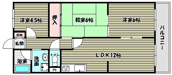 富田林グリーンマンション 間取り図
