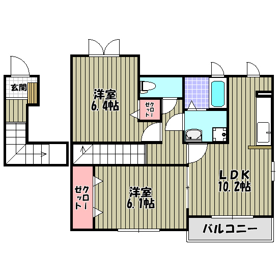 ラフレシール三日市 間取り図