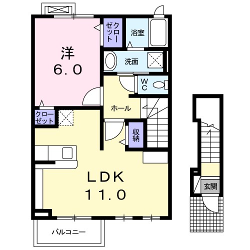 ビックウエストセカンド 間取り図