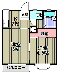 コーポラスしずⅡ 間取り図