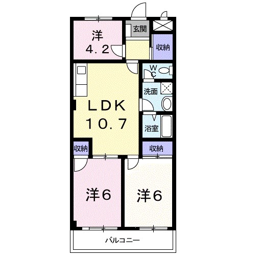 アレーゼF 間取り図