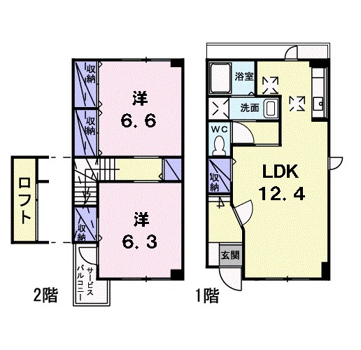 サンメゾン　喜志 間取り図