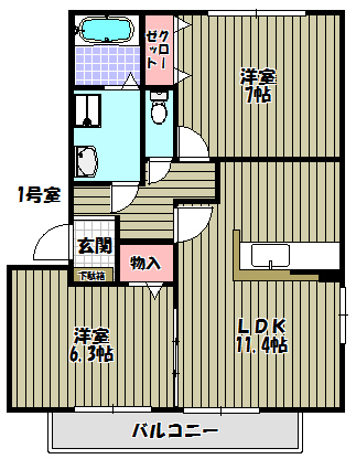 リビングタウン狭山池　D棟 間取り図