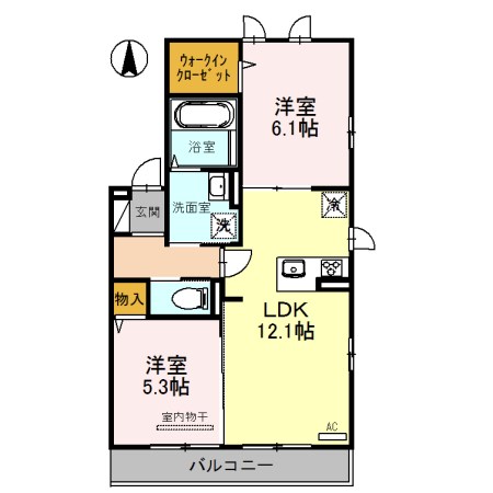 SUNRISE向陽台 間取り図