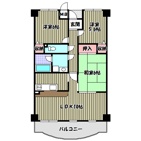 サンオーク 間取り図