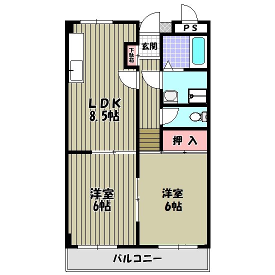 サンハイツ今熊 間取り図