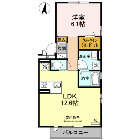 レフィナードKHY　Ⅰ棟 間取り図