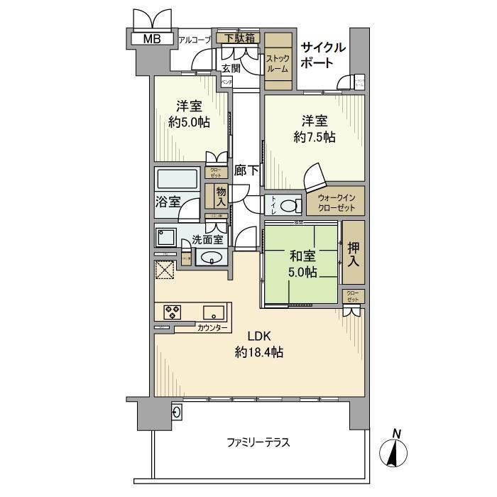 リビオ光明池ロジュマン 間取り図