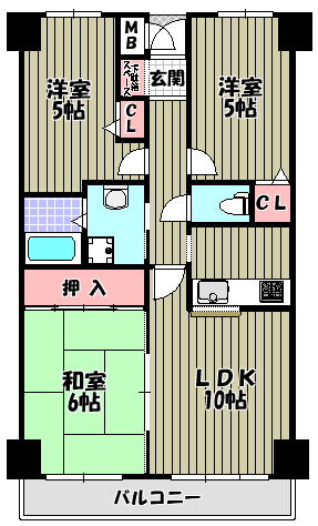 ビューハイツ 間取り図