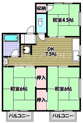 シティハイムあき 間取り図