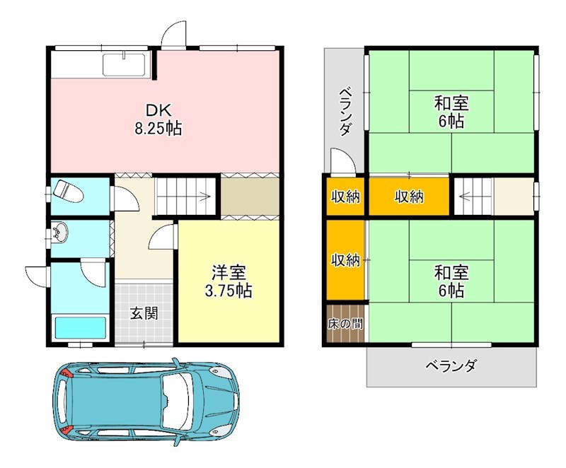 貸家福田　D-6 間取り図