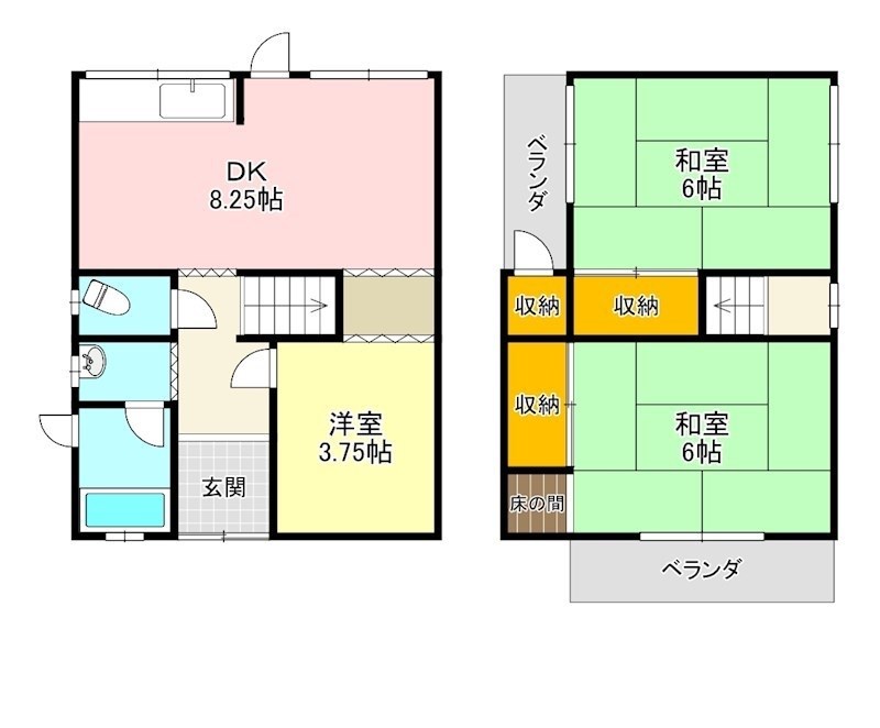 貸家福田　D-6 間取り図