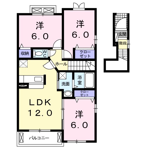 トゥージュールアンサンブル 間取り図