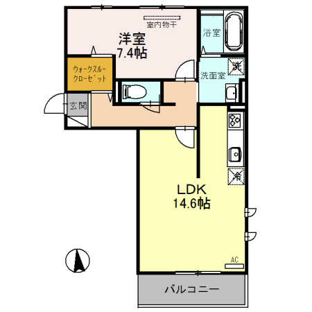 カンフリエ　ウエスト 間取り図