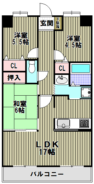 南海グリーンコート泉北深井 間取り図