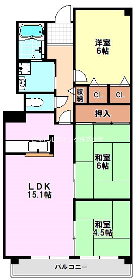 ボナージュ石橋 間取り図