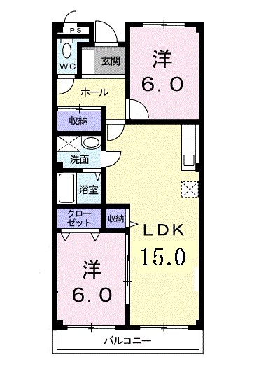 フジグランドコーポ 間取り図