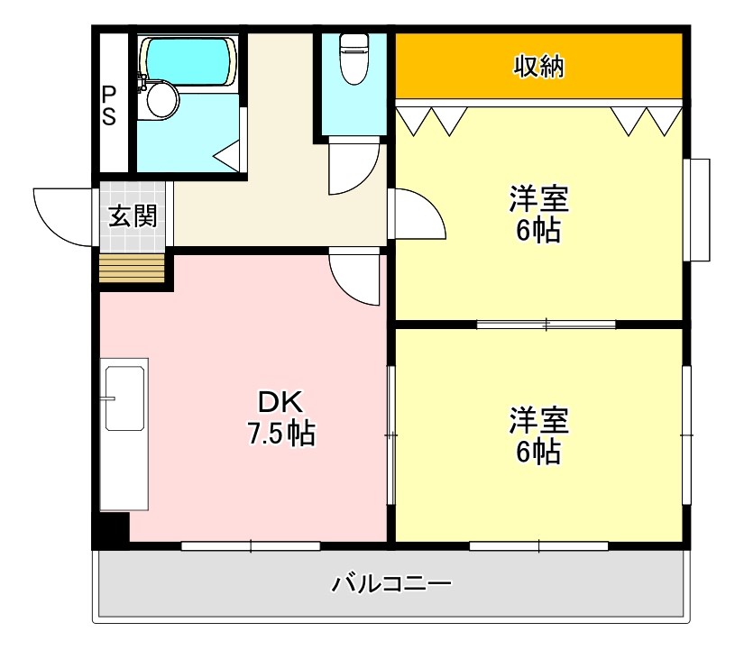 大津池第二マンション 間取り図