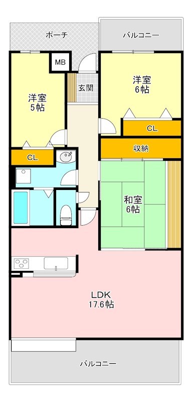 ユニライフ和泉中央　B棟  間取り図